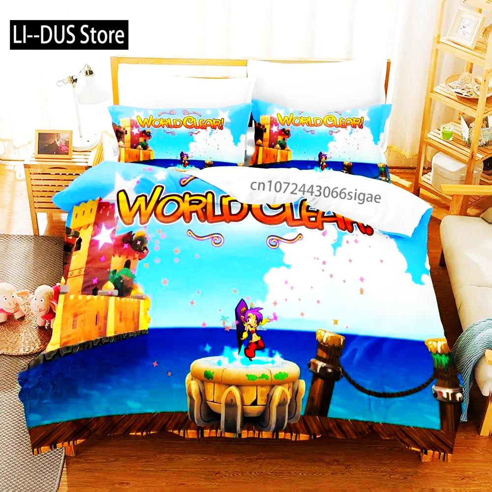 Shantae Half-Genie Hero Adult Boys Bedding Single Twin Full Queen King Size Duvet Cover Set Bedroom Anime 2023