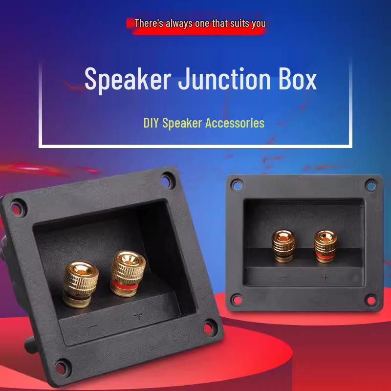 DIY Speaker Junction Box with Pure Copper Binding Posts & Thickened Wiring Board for Speaker Accessories.