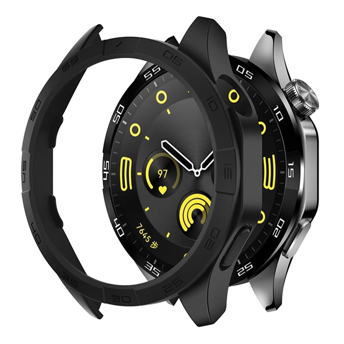 

Чехол для Huawei Watch GT 4 46 мм Защитный чехол Жесткий бампер из поликарбоната для мужских женских аксессуаров GT4 (без защитного стекла) For Huawei GT 4 46 чёрный