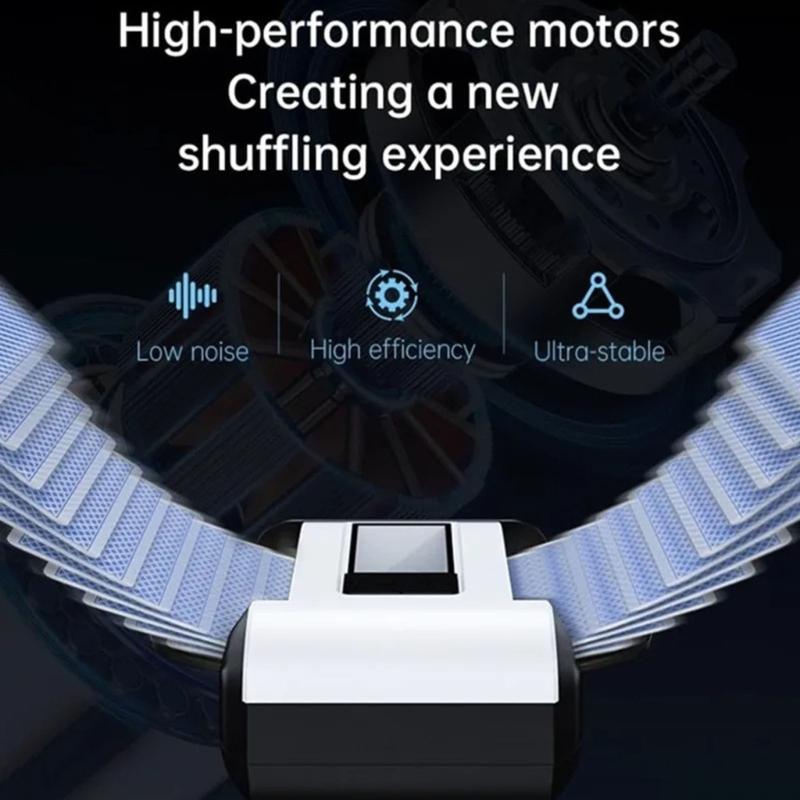 2000MHA Durability Electric Card Shuffler Rechargeable Automatic Card Shuffling Machine for Travel and Leisure Activity