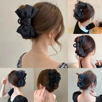 Big Size Bow Hair Claw Sweet Kawaii Hair Clip Claw Clamp Girls Hair Clips Headwear Women Hair Accessories