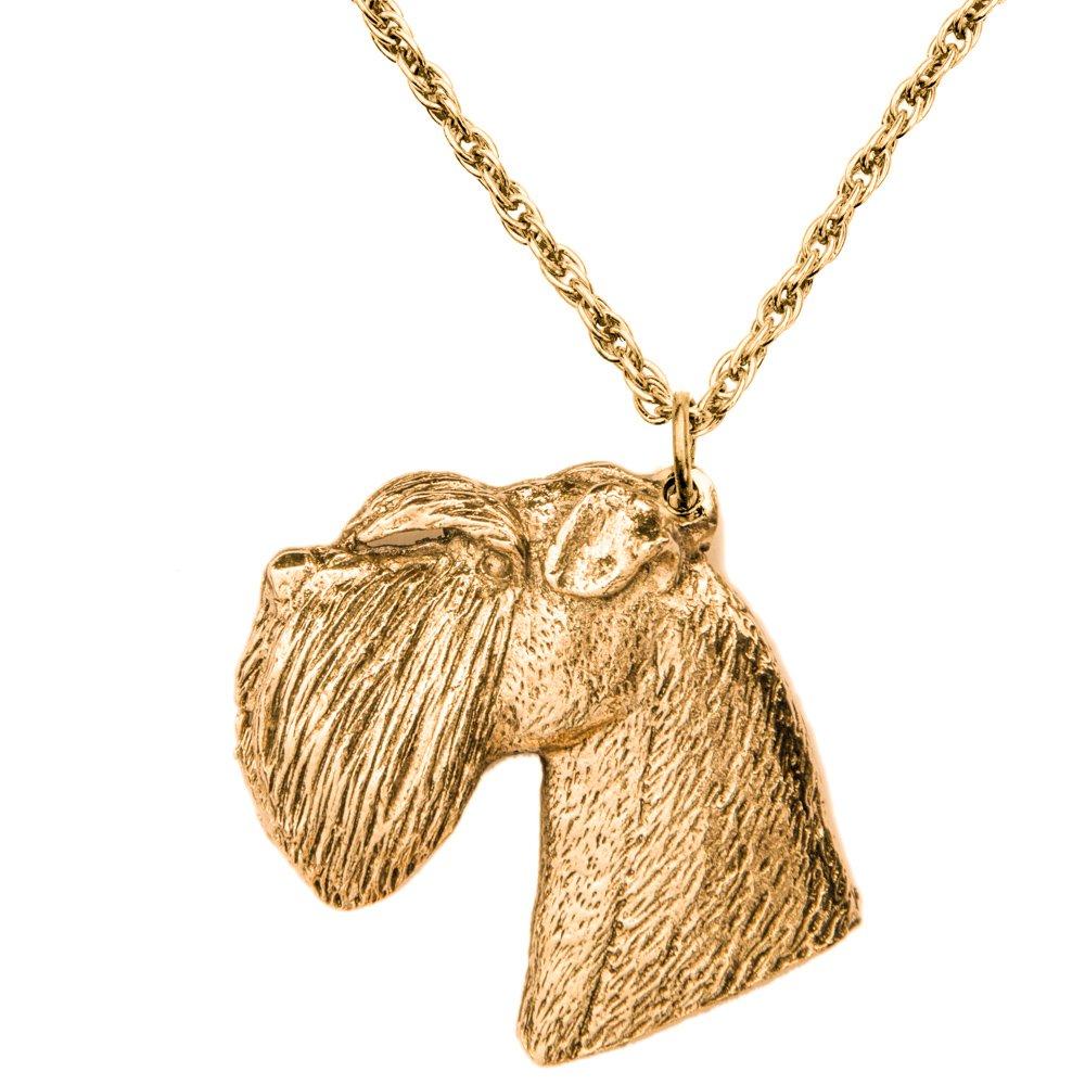 Giant Schnauzer (Head) British-made Art Dog Pendant Necklace Collection