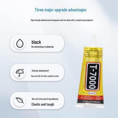 Upgrade T7000 Black: High-Performance Waterproof Adhesive for Mobile Phones, Jewelry, and Crafts Repair