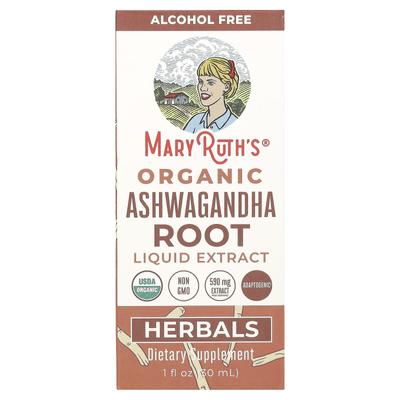 Organic Ashwagandha Root Liquid Extract, Alcohol-Free, 590 Mg, 1 Fl Oz (30 Ml)