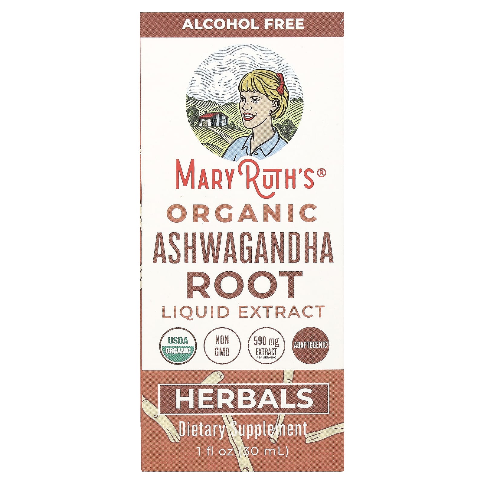 

MaryRuth s, Organic Ashwagandha Root Liquid Extract, Alcohol-Free, 590 mg, 1 fl oz (30 ml)