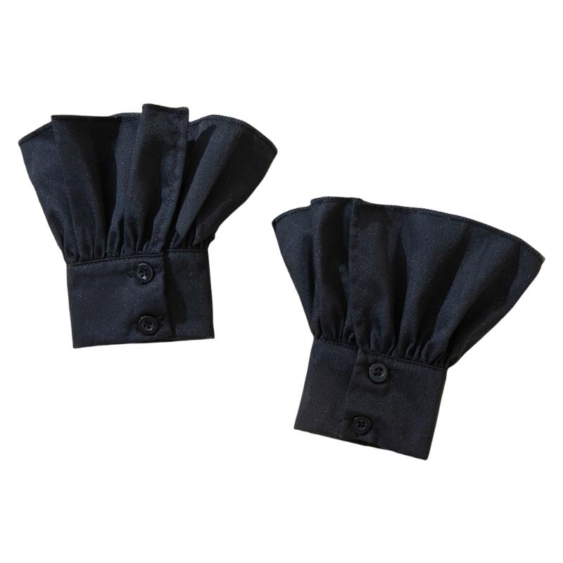 

Ruffled Collar Wrist Cuffs for Girls Renaissance Victorian Collar Lapel Medieval Cosplay Victorian Ruffled Shawl Collar