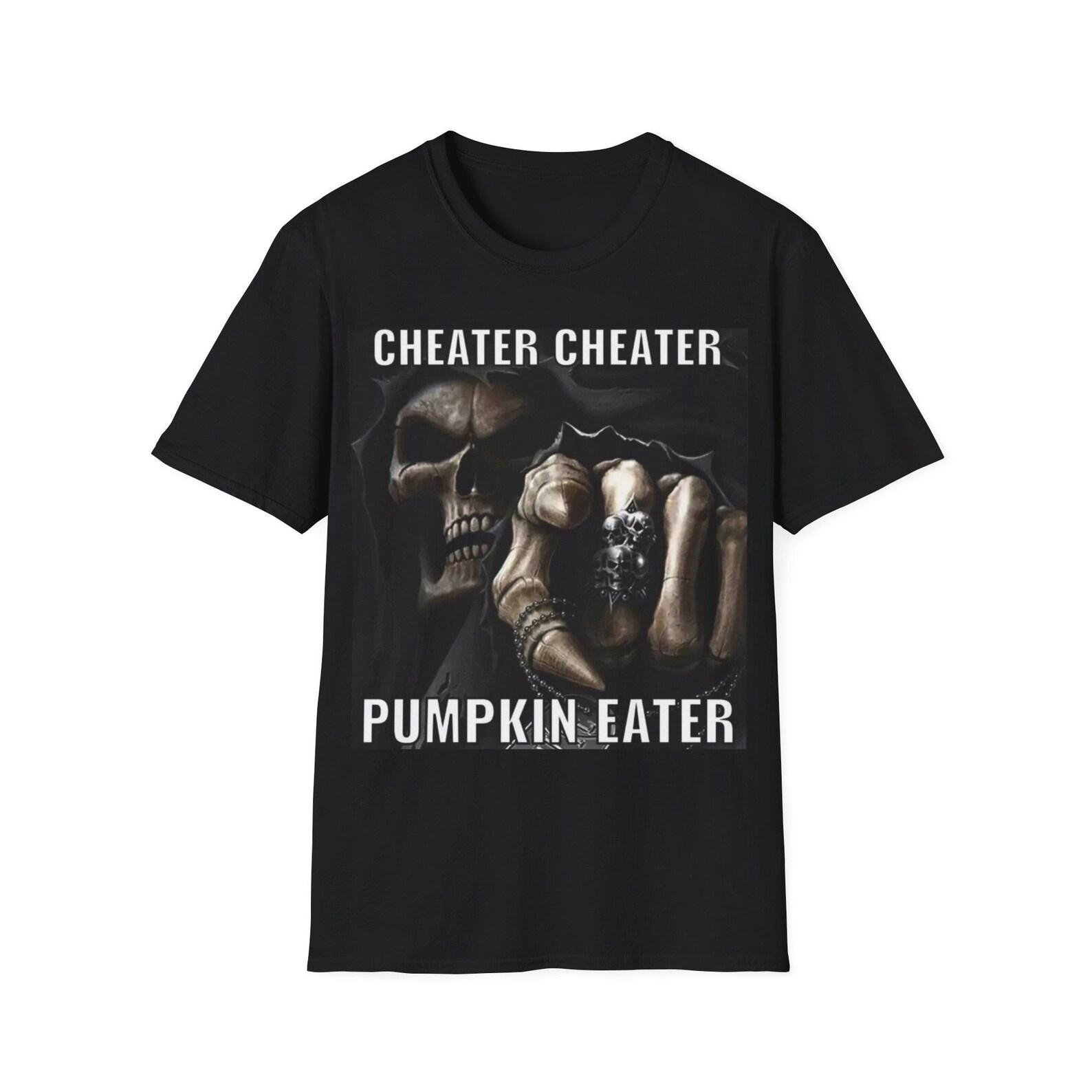 Cheater Cheater Pumpkin Eater | Evil Skeleton | Unisex Tee M