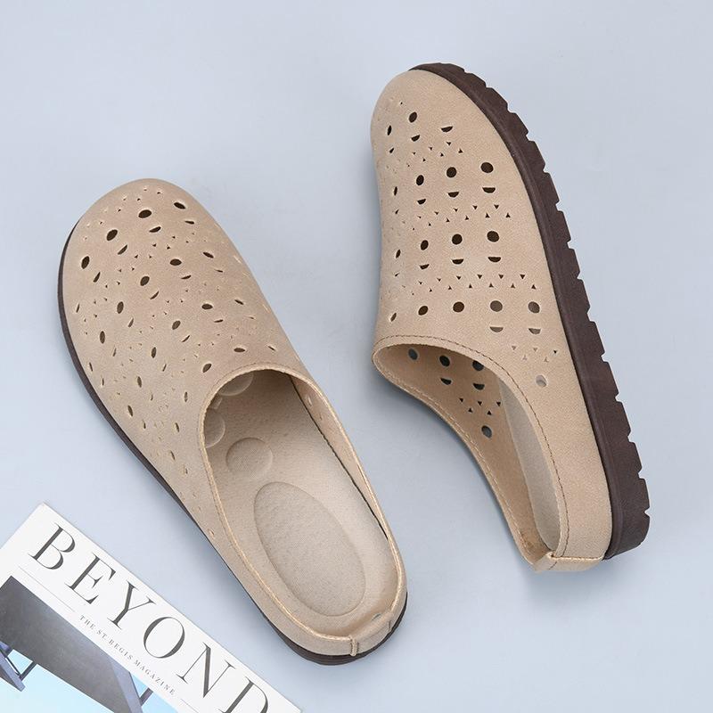 Summer new women's shoes bag head Boken cool slippers comfortable hollow soft sole one pedal slippers women wear
