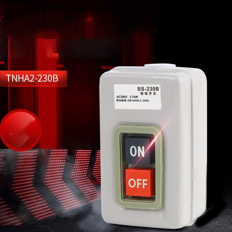 Equipo Eléctrico Mantenido Auto Bloqueo Encendido/Apagado Botón Pulsador de Alimentación 3 Fases 380V 3.7KW Panel de Interruptor