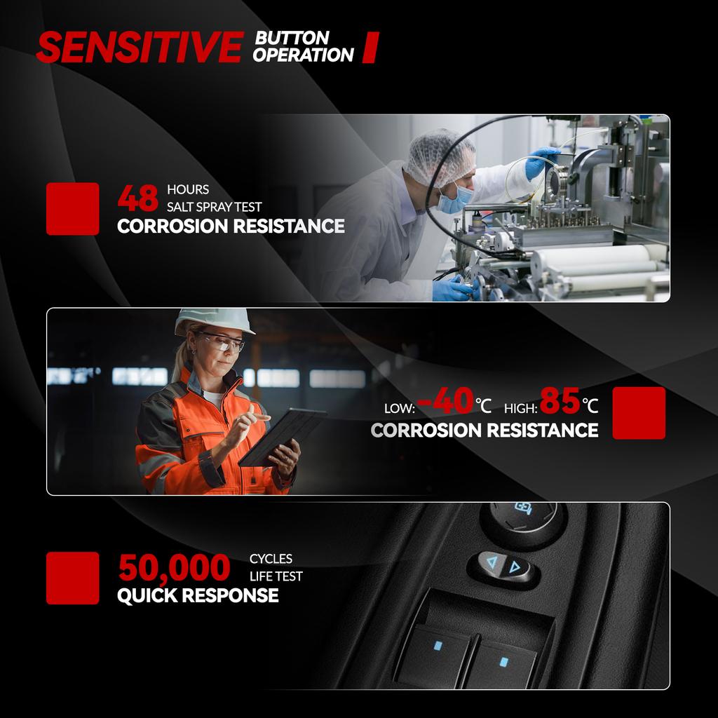 Rear Power Passenger Side Window Switch Button Control 5L1Z14529BA For Ford F150 Lincoln Mark LT Mercury Grand Marquis 2003 2005