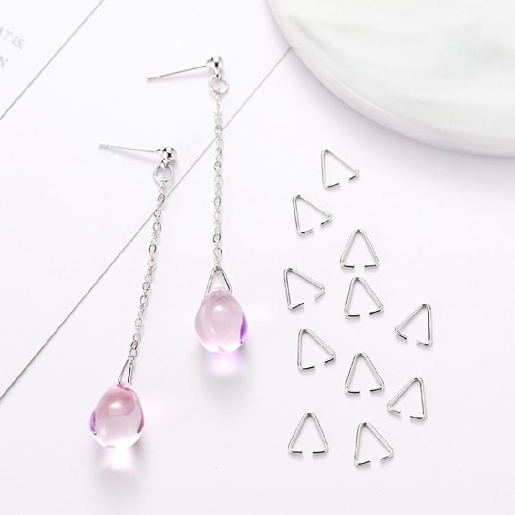100 Pieces Alloy for Triangle Open Jump Ring Split Ring For Jewelry Making Acces