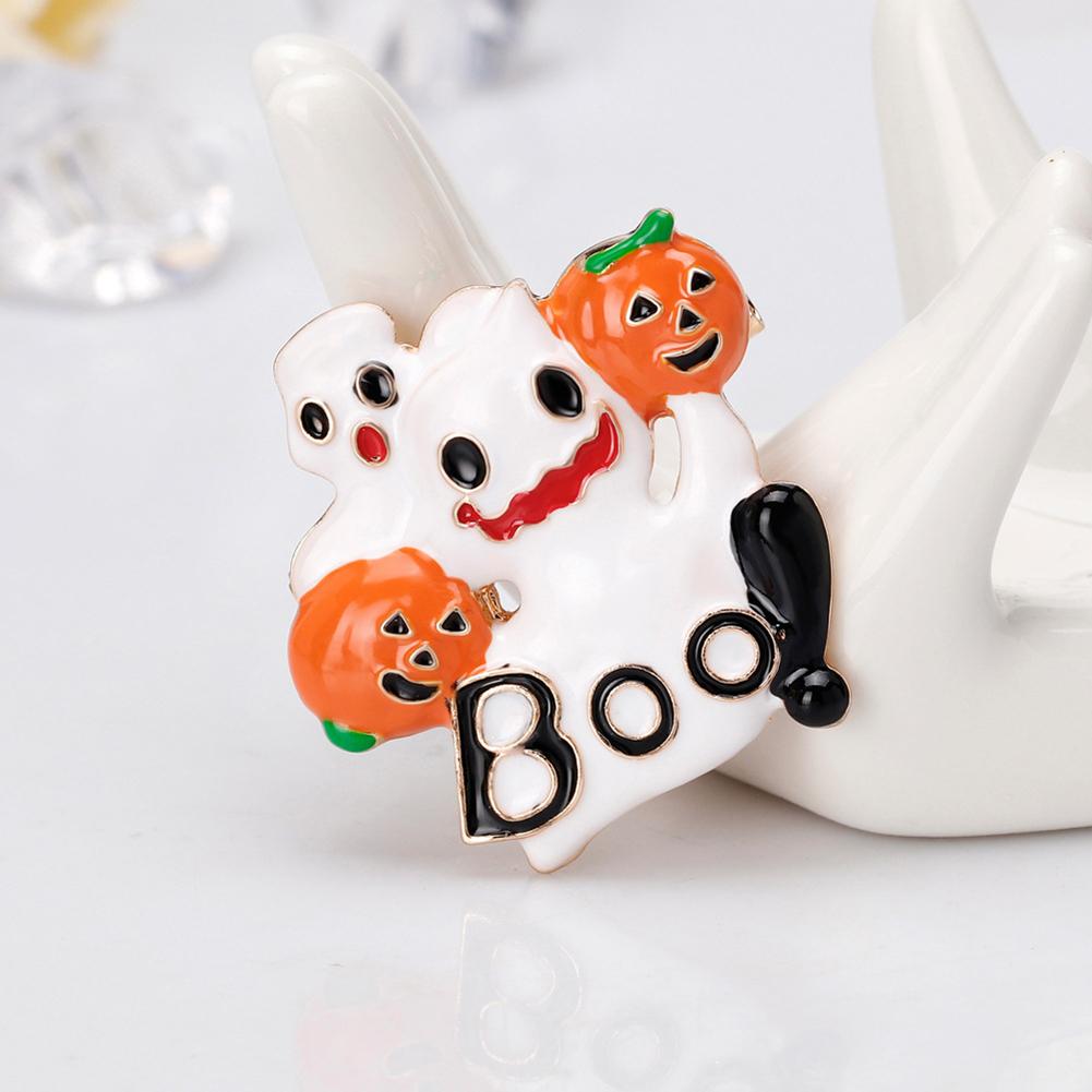 Dámská jedinečná brož ze slitiny s pokovením Módní kreslená dýně Duch na Halloween