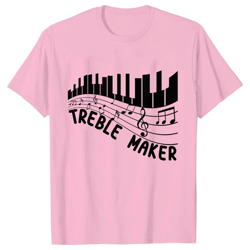 Make Music Graphic Print T-Shirt Women Girls Pianist Piano Teacher Tshirt Tops Female Summer Fashion Tee Shirt Femme Streetwear