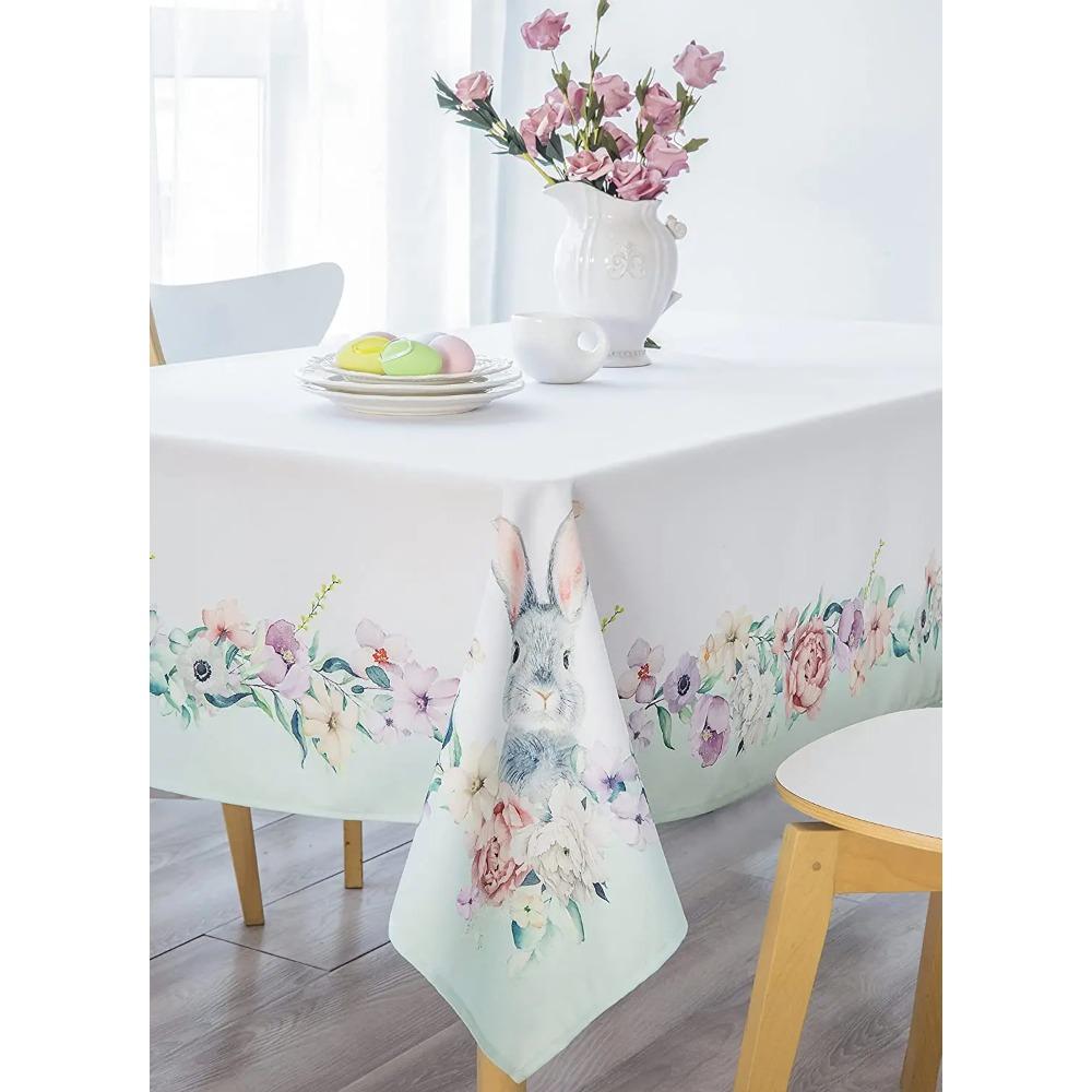 Small Fresh Square Rectangular Tablecloth Suitable for Kitchen Table Decoration Simple Style Plant Tablecloth Decoration