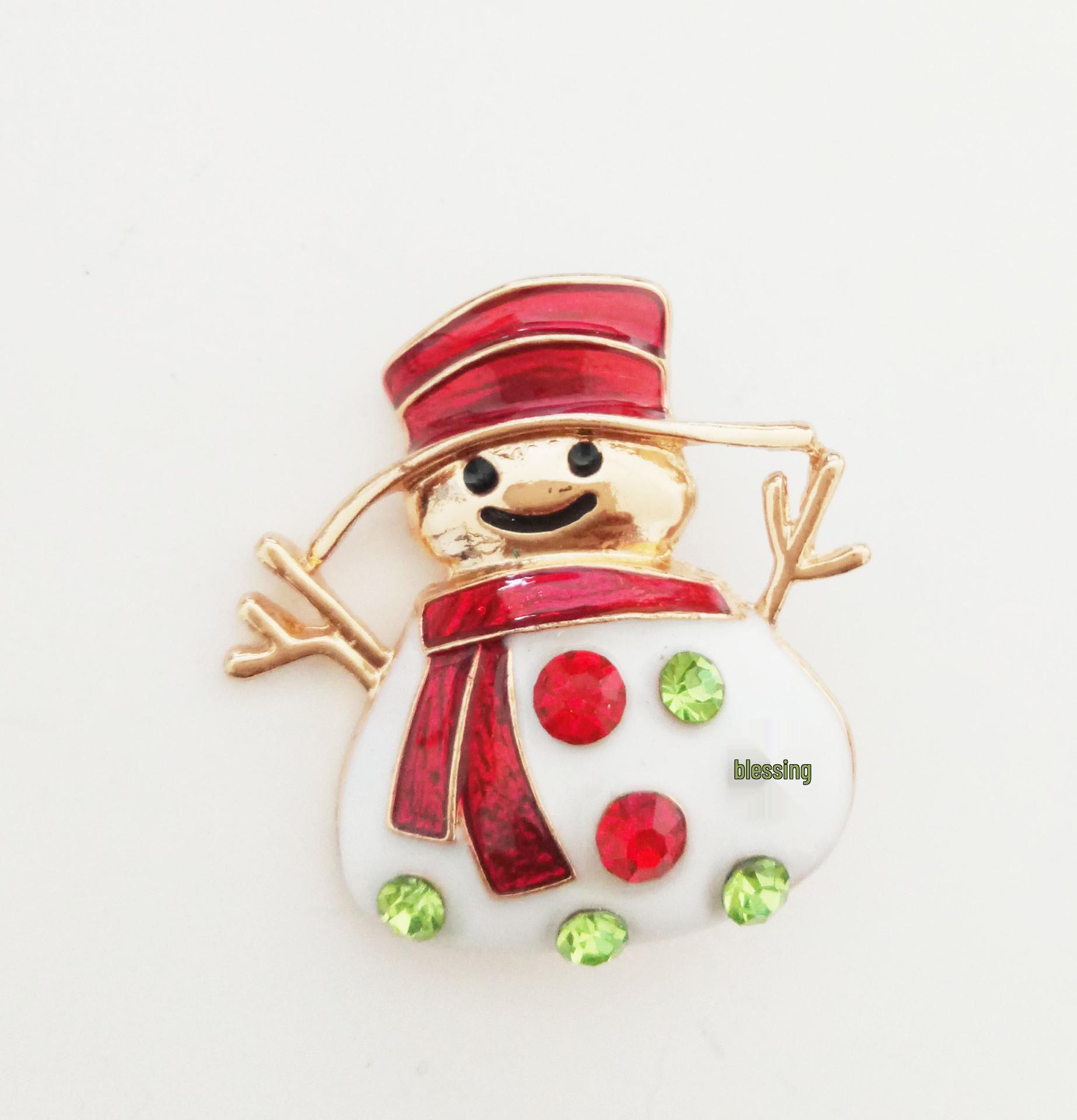 

Новая европейско-американская рождественская брошь 2021 года: Дерево, Снеговик, Санта, Колокольчик, Олень, Волшебная палочка