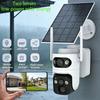 Dual-Lens Wireless Solar 360° Panoramic Camera with Low Power Consumption