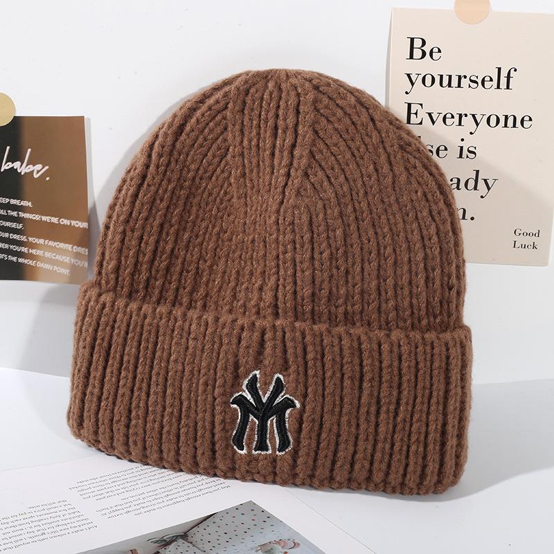 Hat Women's Warm Knitted Korean Edition Trendy Versatile Head Circumference Show Face Small Windproof Ear Protection Woolen