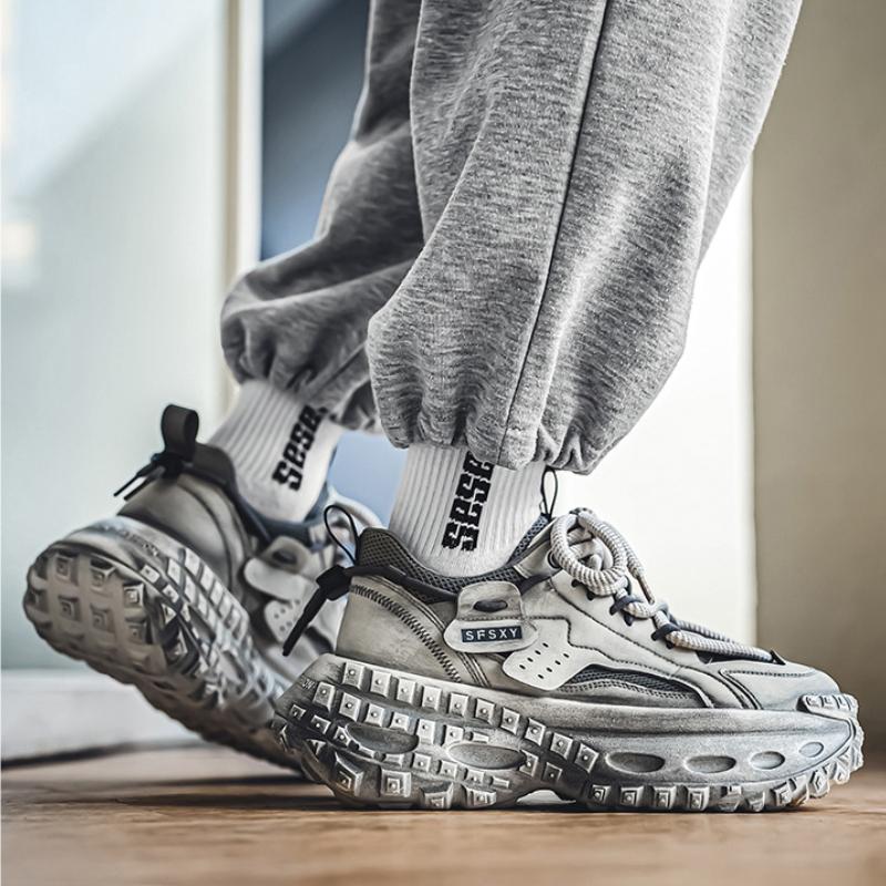 New Summer Outdoor Men's Casual Thick Bottom Sneaker Shoes for Men Sports Breathable Mans Popular Loafers Model Male Sneakers