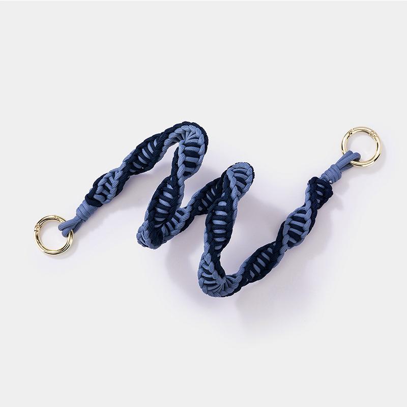 IGNICASE Fashion Contrast Color Rope Braided Wide Strap Hardware Round Buckle Versatile Shoulder Underarm Bag Universal Strap