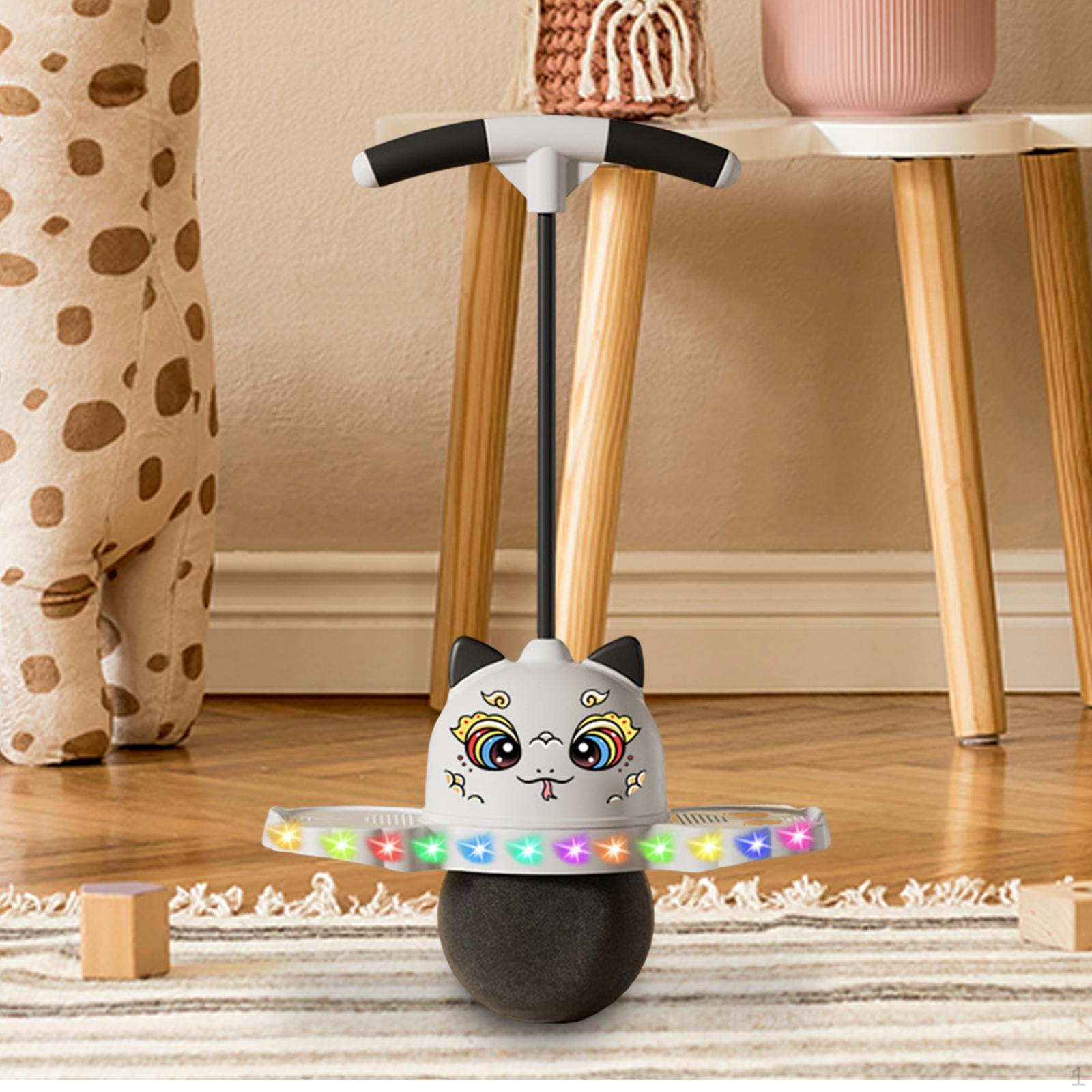 

Детский прыгающий мяч Pogo Ball, веселое тренажерное оборудование с игрушкой Pump Jump, улучшенное равновесие для белый