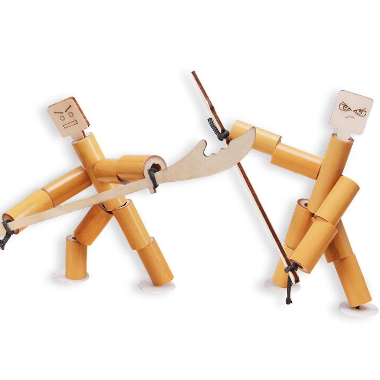 Bambusový muž, bojová hračka, učebnice čínštiny, stejná dvojitá hra, rodič-dítě, ručně vyráběná dětská sestavená hra, šestá třída