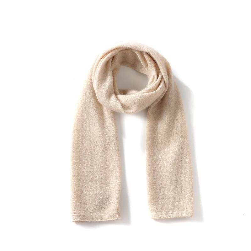 Women's 100% Pure Cashmere Scarf - Warm Soft Neck Warmer for Autumn/Winter, Solid Color, Perfect Gift