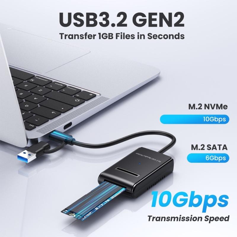 M.2 Mobile Hard Easy Drive Cable Nvme Protocol With Type C 3.2 For 2230 2242 2260 2280 22110 External M.2 Hard Drive