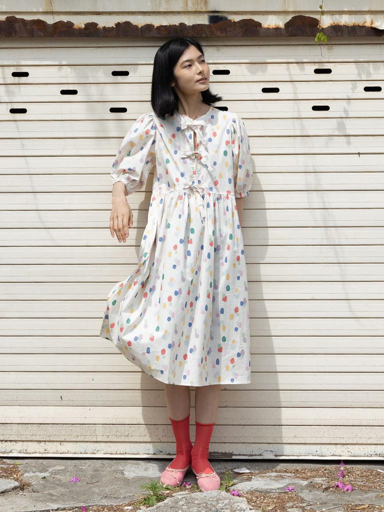 VINCENT NAVY Make Your Ribbon Dress_Ivory