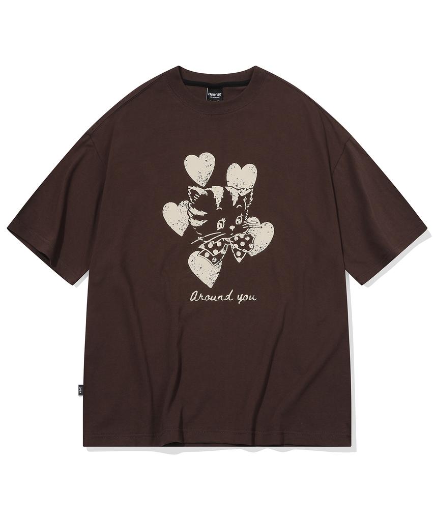 CPGN STUDIO Heart Luna Short Sleeve Tee Brown