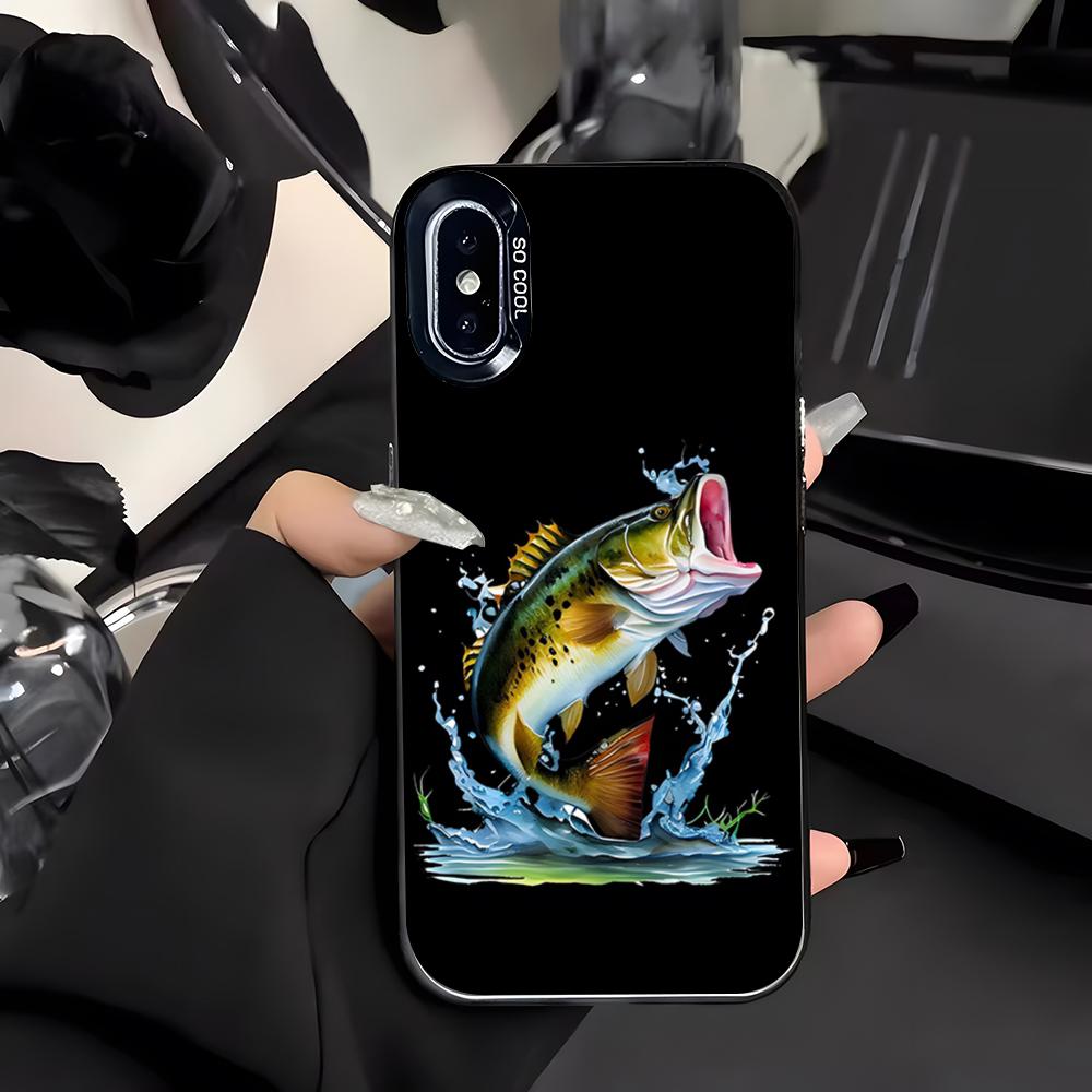 Angeln Gehen Angeln Handyhülle Für IPhone 17 Air 16 E 15 14 Plus 13 12 11 Pro Max Farbige Silberne Hülle