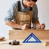 Triangle Ruler Aluminum Drafting Triangle Square Ruler 45/90 Degree Right Angled Woodworking Math Geometry Tool