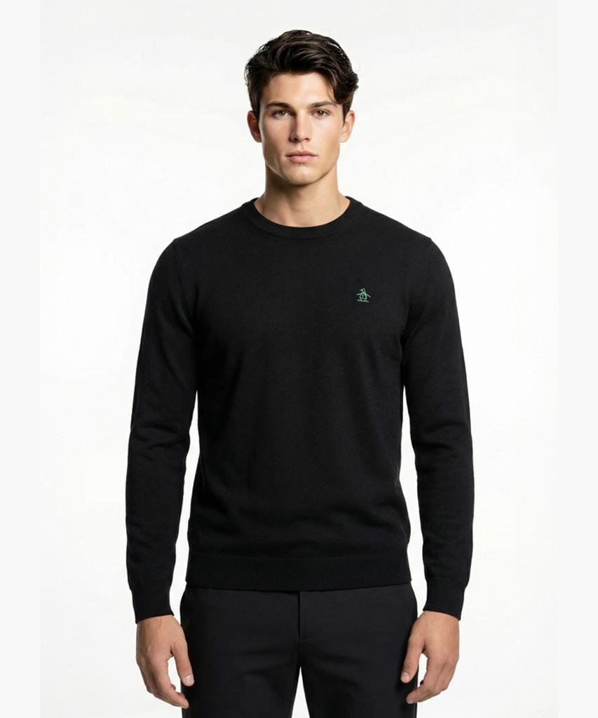 Meonsingweeo Men'S Signature Sweater Black Mr121Msw11