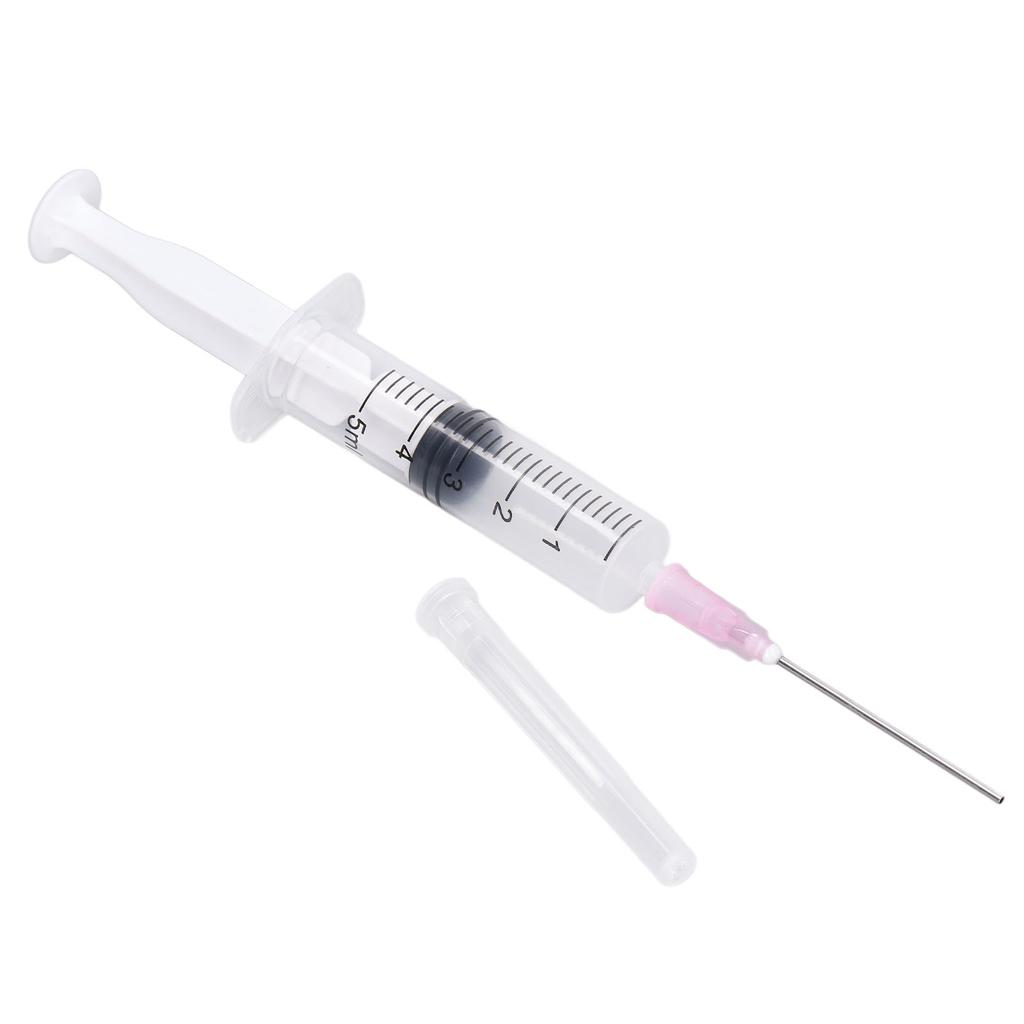 5Pcs Ink Filling Syringe Plastic 5ml Injector Drawing Tool with Scale for Printer Cartridge