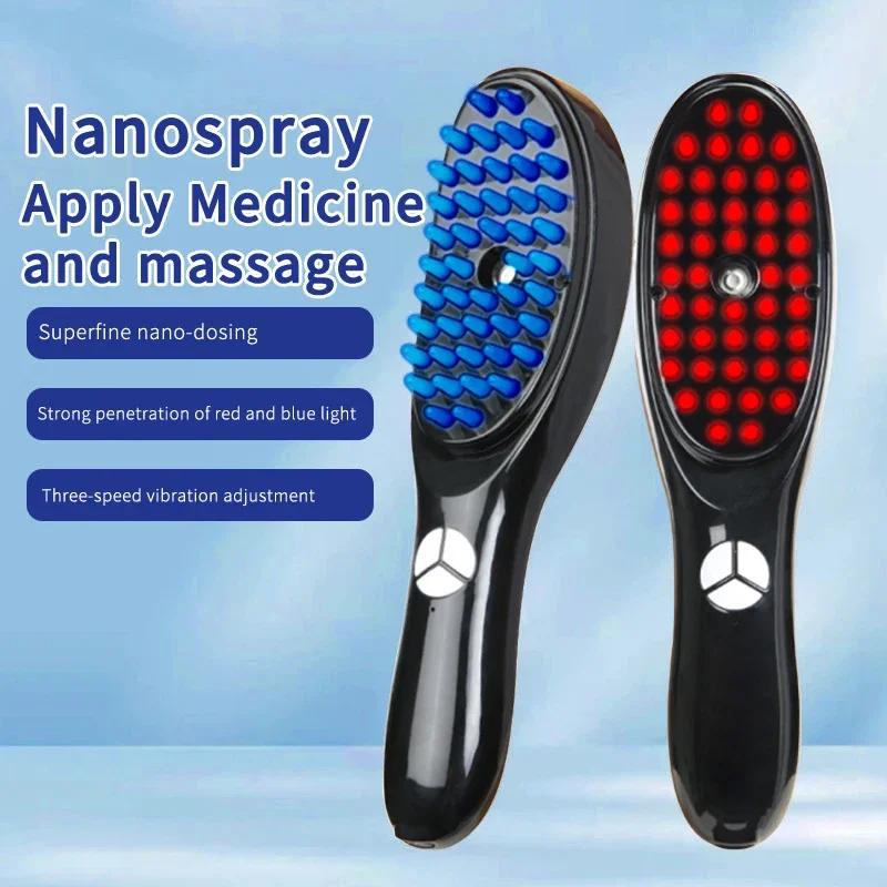 Electric Spray Massage Comb Hair Growth Vibration Head Massager Brush LED Anti Hair Loss Scalp Stress Relief relaxation Care