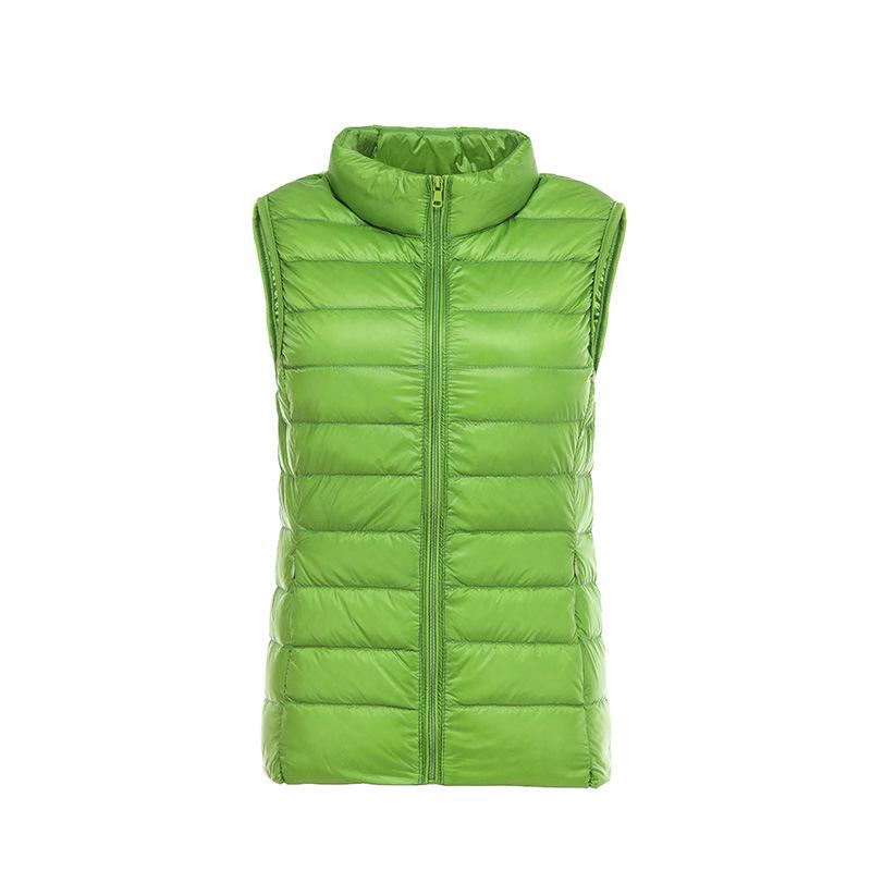 

Женский пуховый жилет в корейском стиле - Осень/Зима 2023, Большой размер, Приталенный, Короткая куртка без рукавов XL светло-зеленый