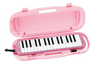 SUZUKI Mundharmonika Melodion Alto 32 Tasten Pastellrosa MXA-32P Leichtes Gehäuse Hartschalenkoffer