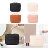 Toiletry Bag Hanging Travel Makeup Fashion Waterproof with Hook Large Capacity PU Leather