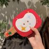 1Pcs Red Apple Camera Storage Bag Travel Embroidered Apple Cosmetic Bag Cute Apple Stitching Square Bag For Instant Cameras