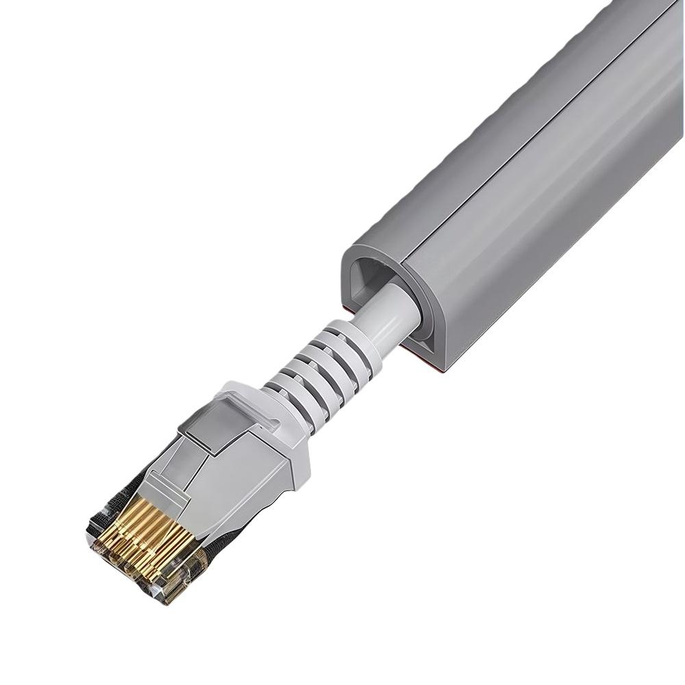 1pc 1m/39.37in Self-Adhesive PVC Cable Management Tube, Invisible Floor Wire Cover for Desk, Wall & Floor Installation
