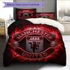 Man Utd Bedding Quilt Set Quilt Cover Pillowcase Home Decoration Birthday Gift (1 * Duvet Cover + 2 * Pillowcase, Without Core)