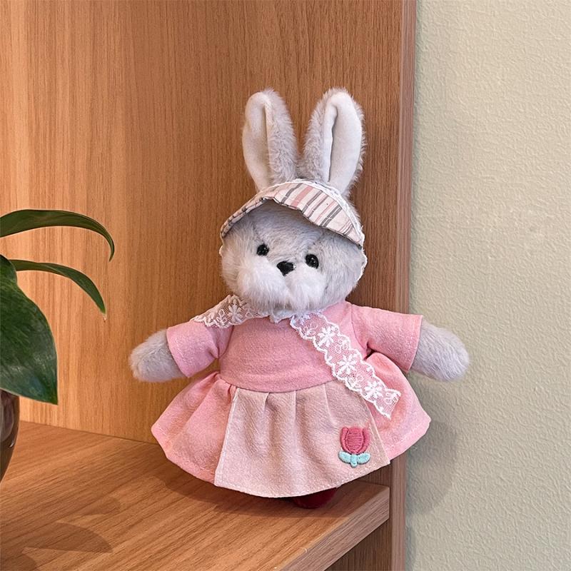 

Kawaii Couple Rabbit Plush Keychain Cute Soft Stuffed Doll Bag Charm Keyring Pendant Backpack Hanging Decoration Lovely Gifts Female rabbit doll