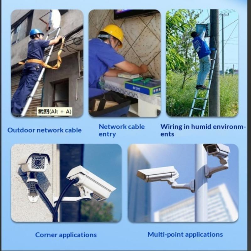 Ip67 Waterproof Rj45 Coupler, Ethernet Network Straight Through Connector, Outdoor Lan Cable Extender Adapter