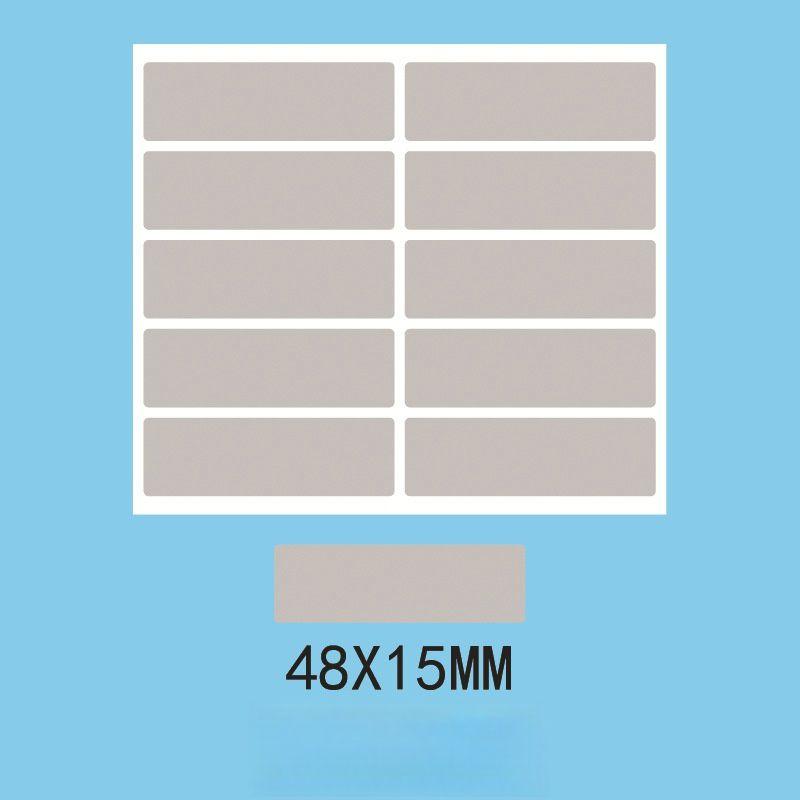 100Pcs Pack Rectangle Scratch Off Stickers Labels 1.9 X 0.6 Inch