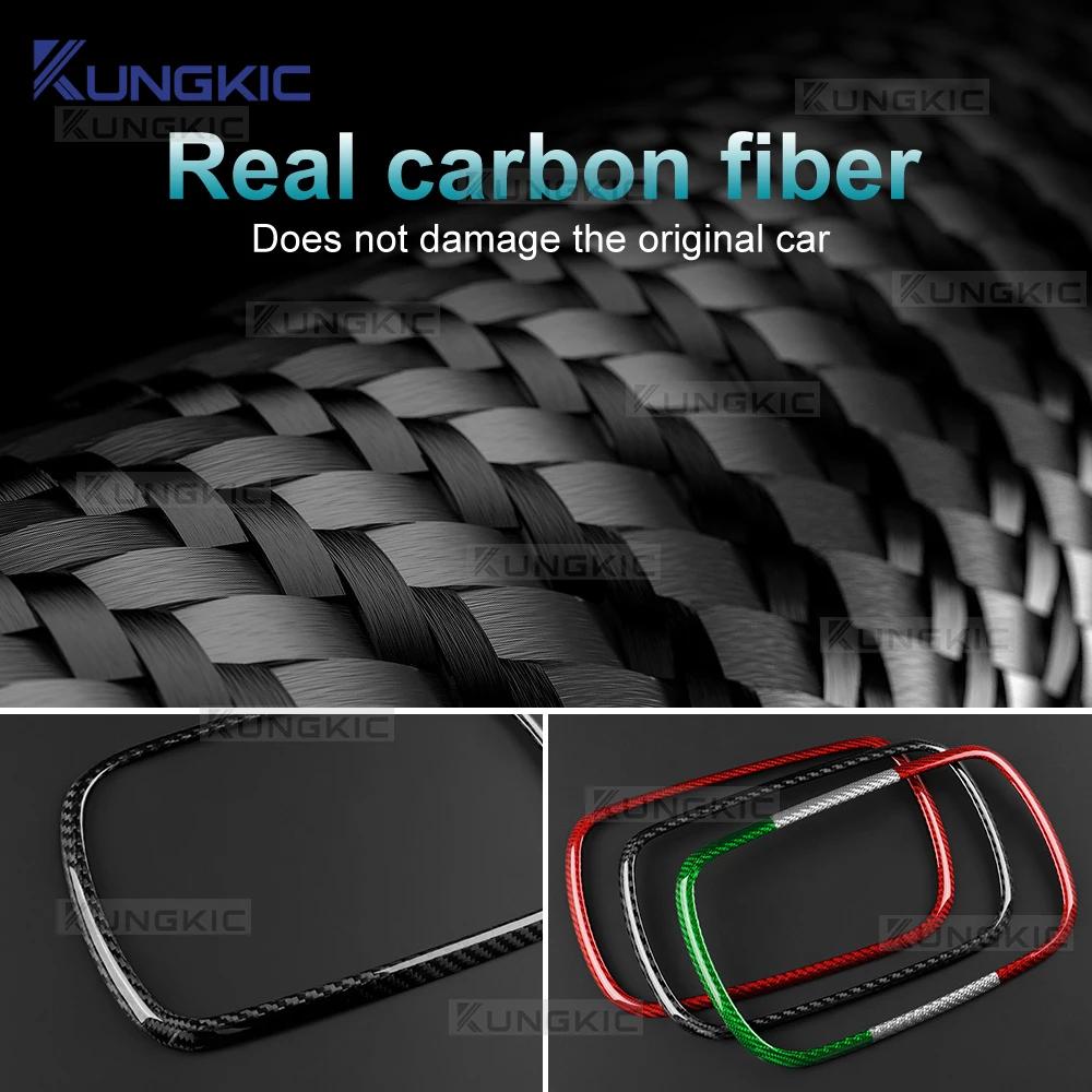 Hard Dry Carbon Fiber For Abarth 595 695 595C 695C Fiat 500 500C 2016-2024 Fiat 500e 2016-2019 Car 5/7inch Navigation Frame Trim