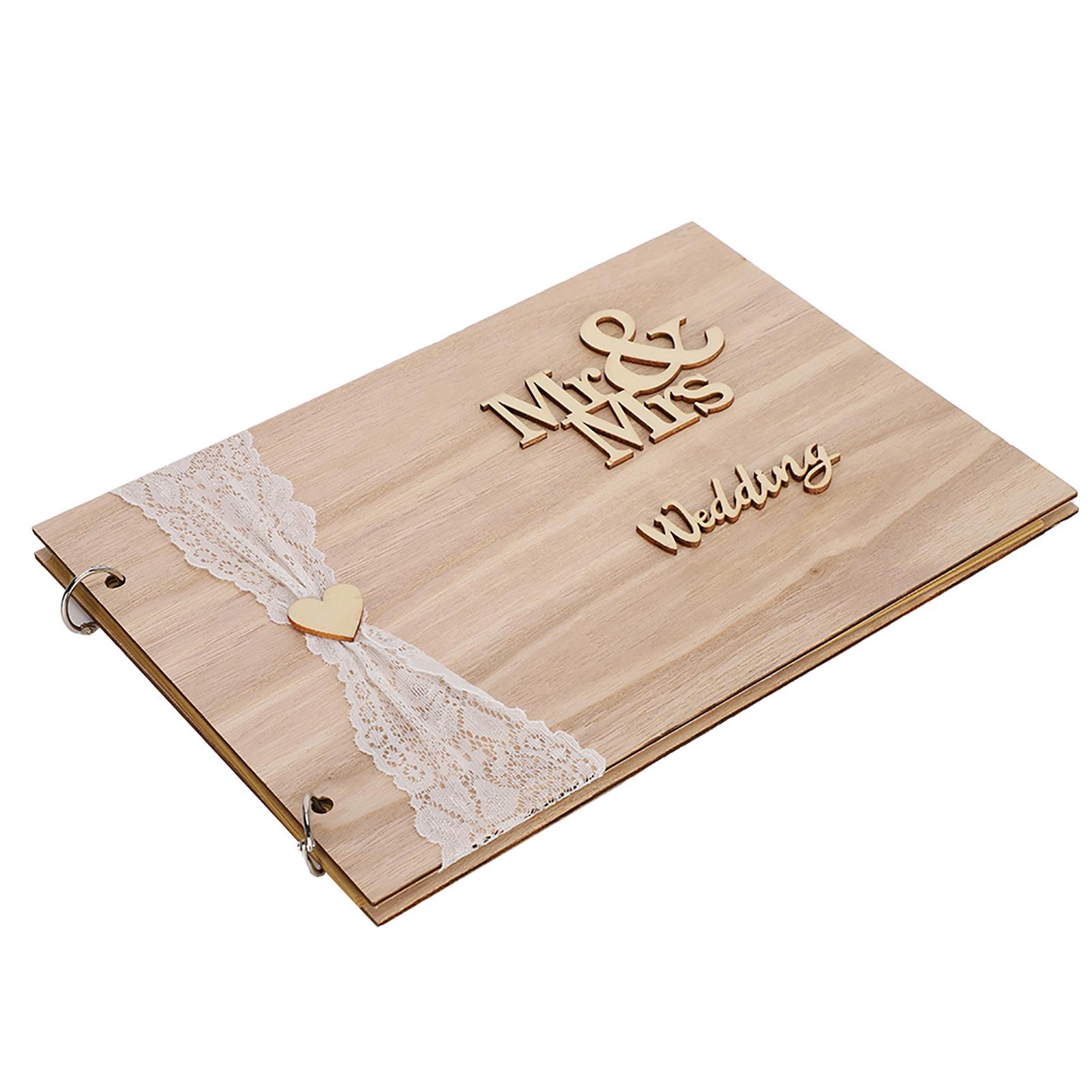 

Инновационная деревянная гостевая книга для свадьбы, альбом для украшения помолвки Type 1