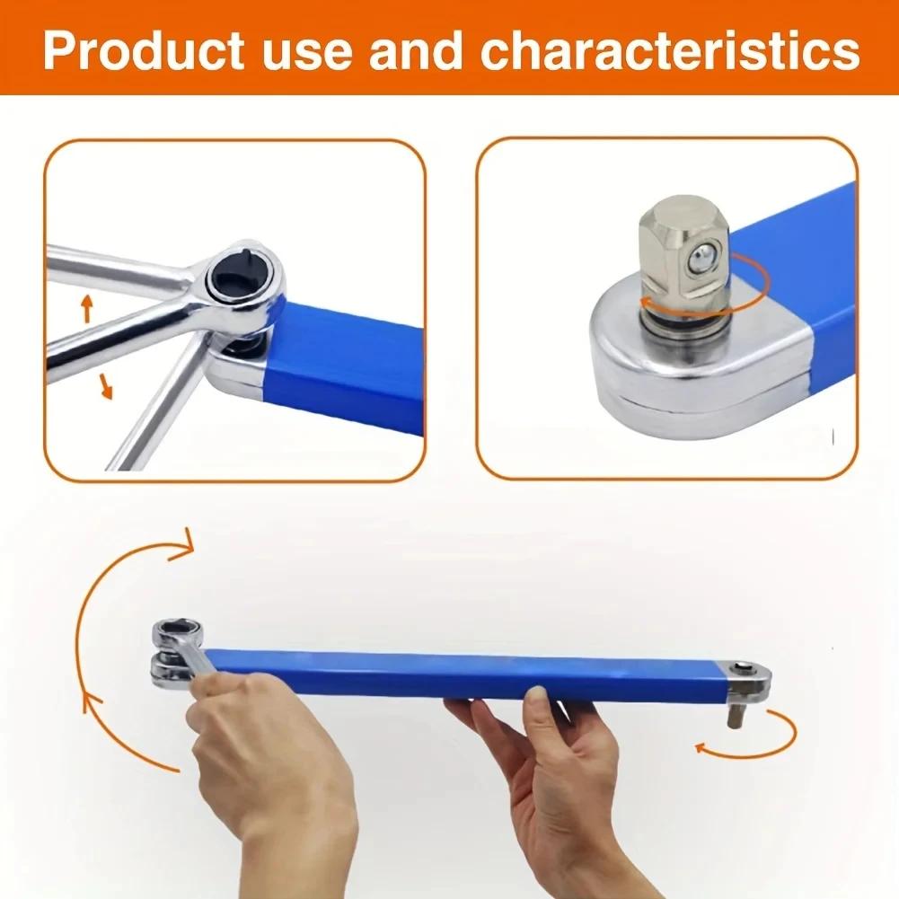 Ratchet Torque Extension Wrench,Car Spanner Mixed Multifunction Dynamics Hand Tools,Set Professional Zero Offset Extension Wrenc