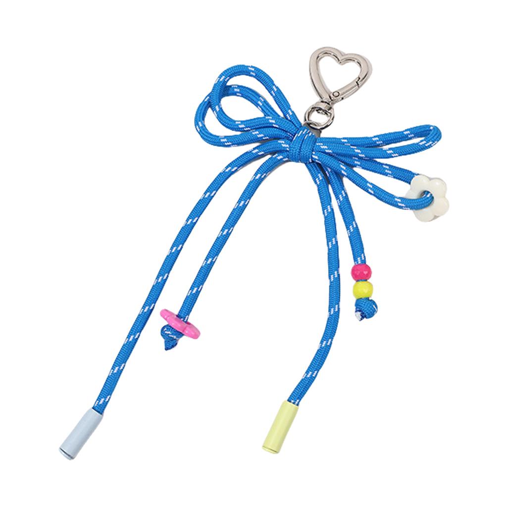 Stylish Candy Color Braided Bowknot Keyring Nylon Weaving Rope Keychain Phone Accessories for Student and Trendsetters