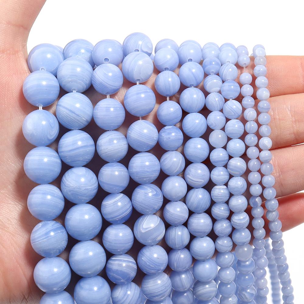 1 String Natural Stone Beads 4 6 8 10 12mm Synthetic Purple Agate Stripe Spacer Round Beads Diy High Quality Necklace Bracelet