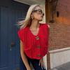 Women's V-Neck Chunky Knit Sleeveless Cardigan Vest - European & American Style, Autumn/Winter 2025