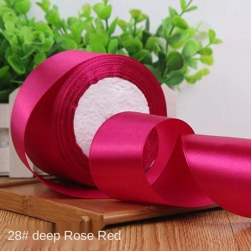 25Yards/Roll 6mm 10mm 15mm 20mm 25mm 40mm 50mm Silk Satin Ribbons for Gift Packing Christmas Party Decoration Fabric Crafts DIY